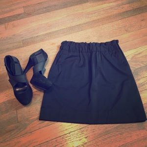 Black midi skirt